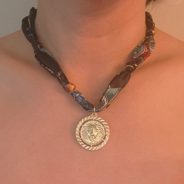 Luxe Print Medallion Pendant Scarf Necklace Shop Style & More | Fresh Looks, Everyday Deals & Free Shipping