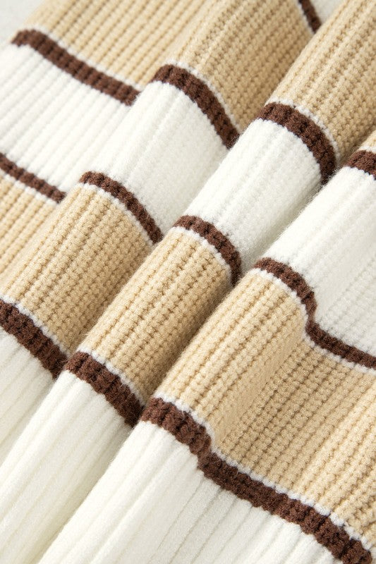 Stripe Half-Zip Drop Shoulder Sweater Shop Style & More | Fresh Looks, Everyday Deals & Free Shipping