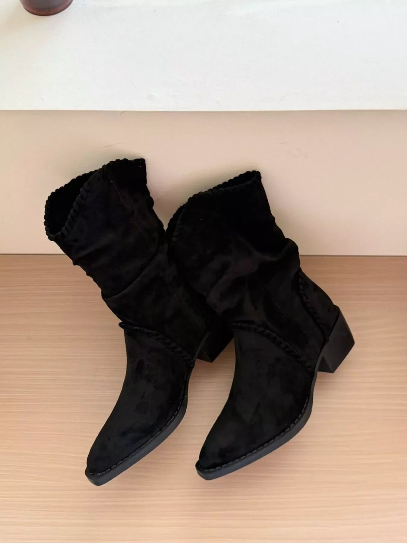 Point Toe Block Heels Boots FitiqueFit