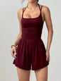 Ruched Spaghetti Strap Romper New Era Fashion LLc