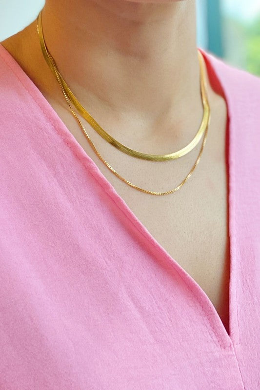 Layered Herringbone Chain Necklace Shop Style & More | Fresh Looks, Everyday Deals & Free Shipping