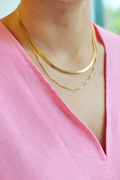 Layered Herringbone Chain Necklace Shop Style & More | Fresh Looks, Everyday Deals & Free Shipping