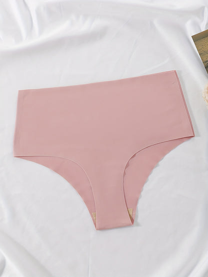 5-Pack Women's Solid Color Comfortable Breathable High-Waisted Briefs NovaCart