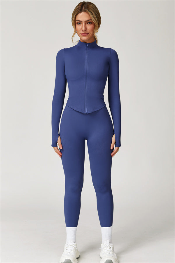 The Delight Jacket Sports Bra Leggings 3-Piece Set Fitglutes Activewear Gymwear Sportswear & Workout Clothes