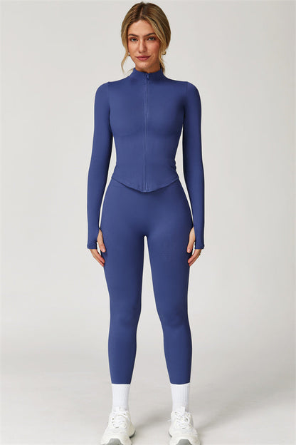 The Delight Jacket Sports Bra Leggings 3-Piece Set Fitglutes Activewear Gymwear Sportswear & Workout Clothes
