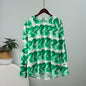 Blarney Green Celtic Top - Stylish Long Sleeve Blouse for St. Patrick's Day Country in My Heart