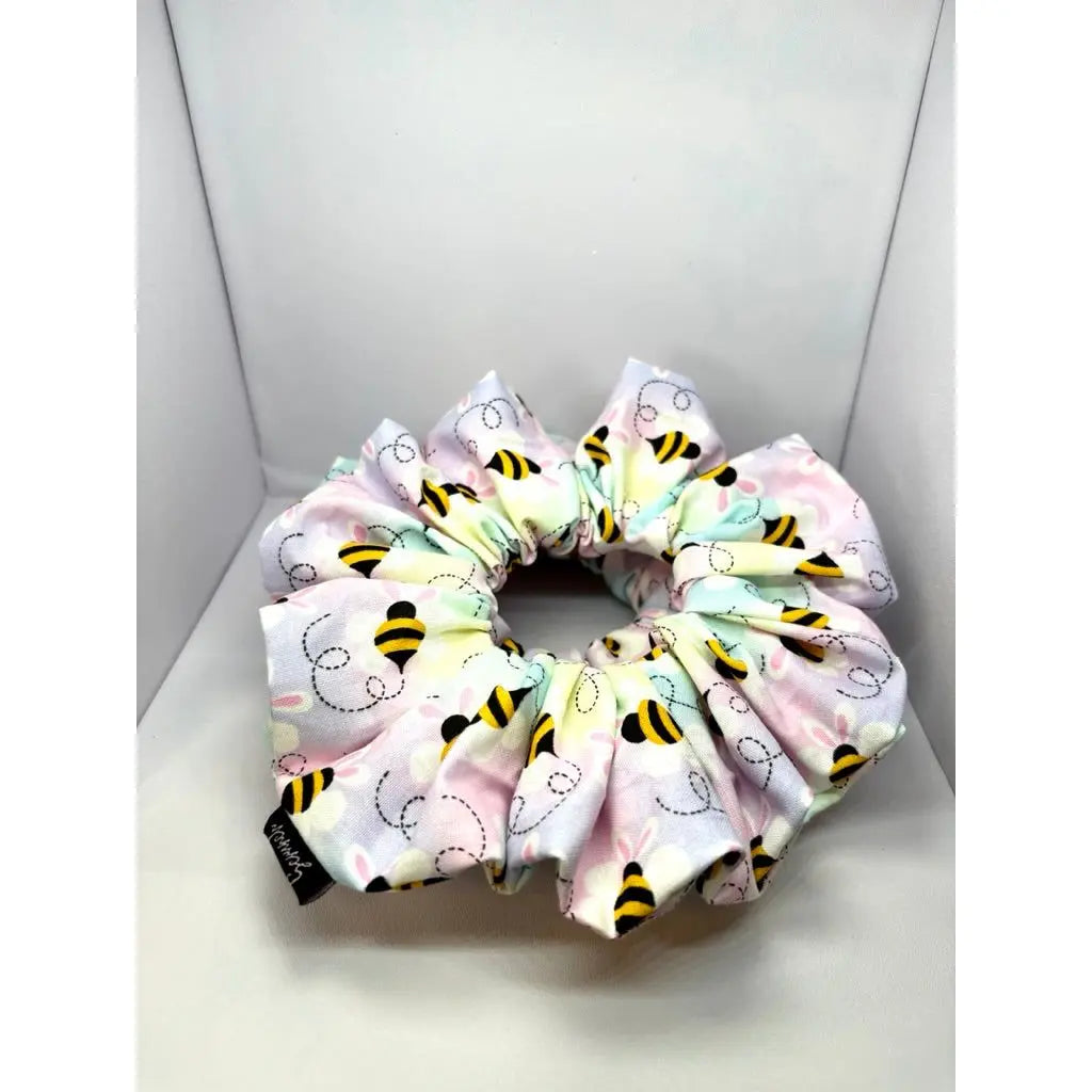 Pastel Bees Easter Scrunchie Enchanted Scrunch