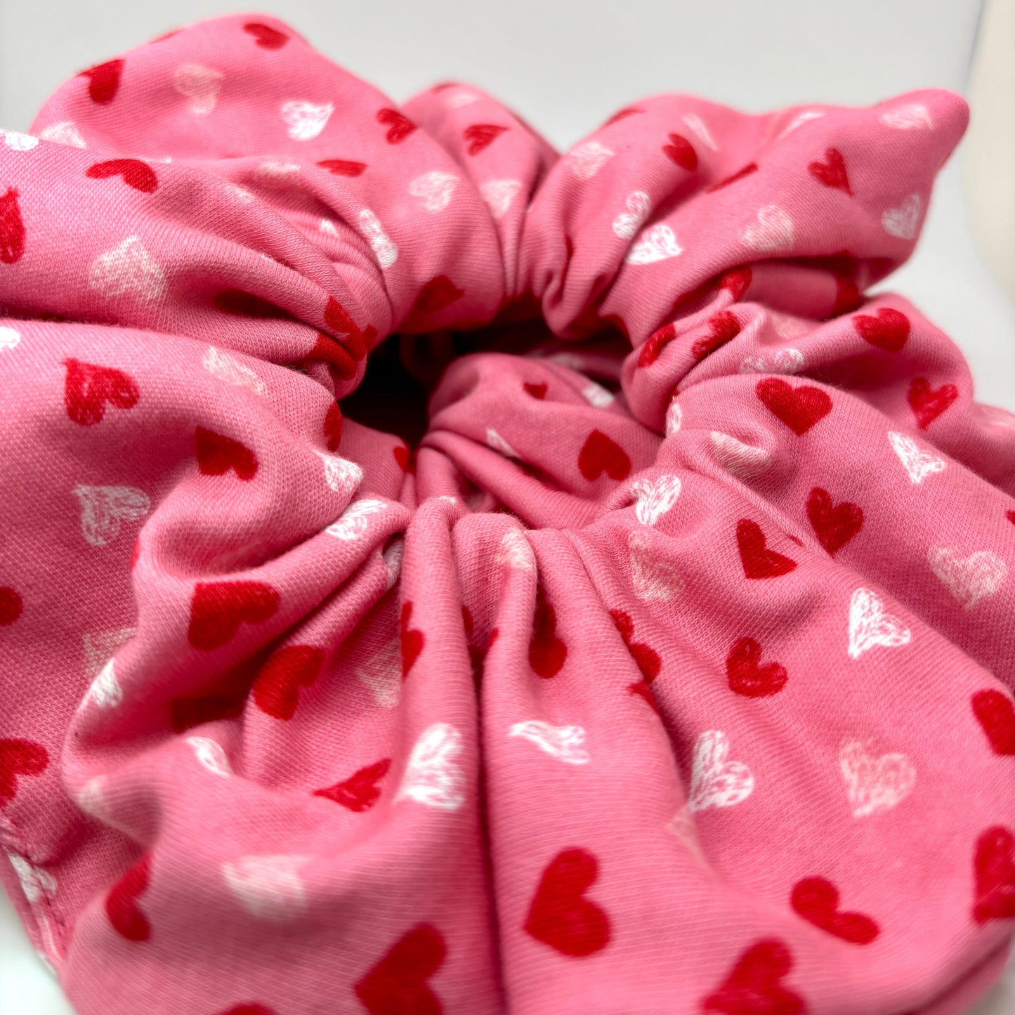 Pink Heart Valentine's Day Scrunchie Enchanted Scrunch