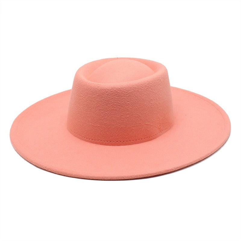Ella Wide Brim Wool Jazz Hat – Stylish Felt Hat in 16 Colors Country in My Heart
