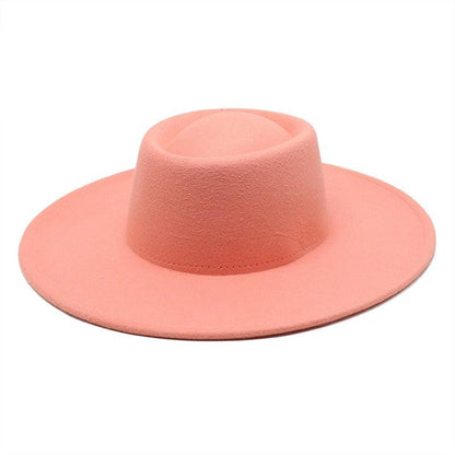 Ella Wide Brim Wool Jazz Hat – Stylish Felt Hat in 16 Colors Country in My Heart