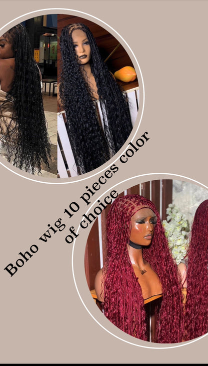 10 pieces boho braids wig  any color of choice HOL stores