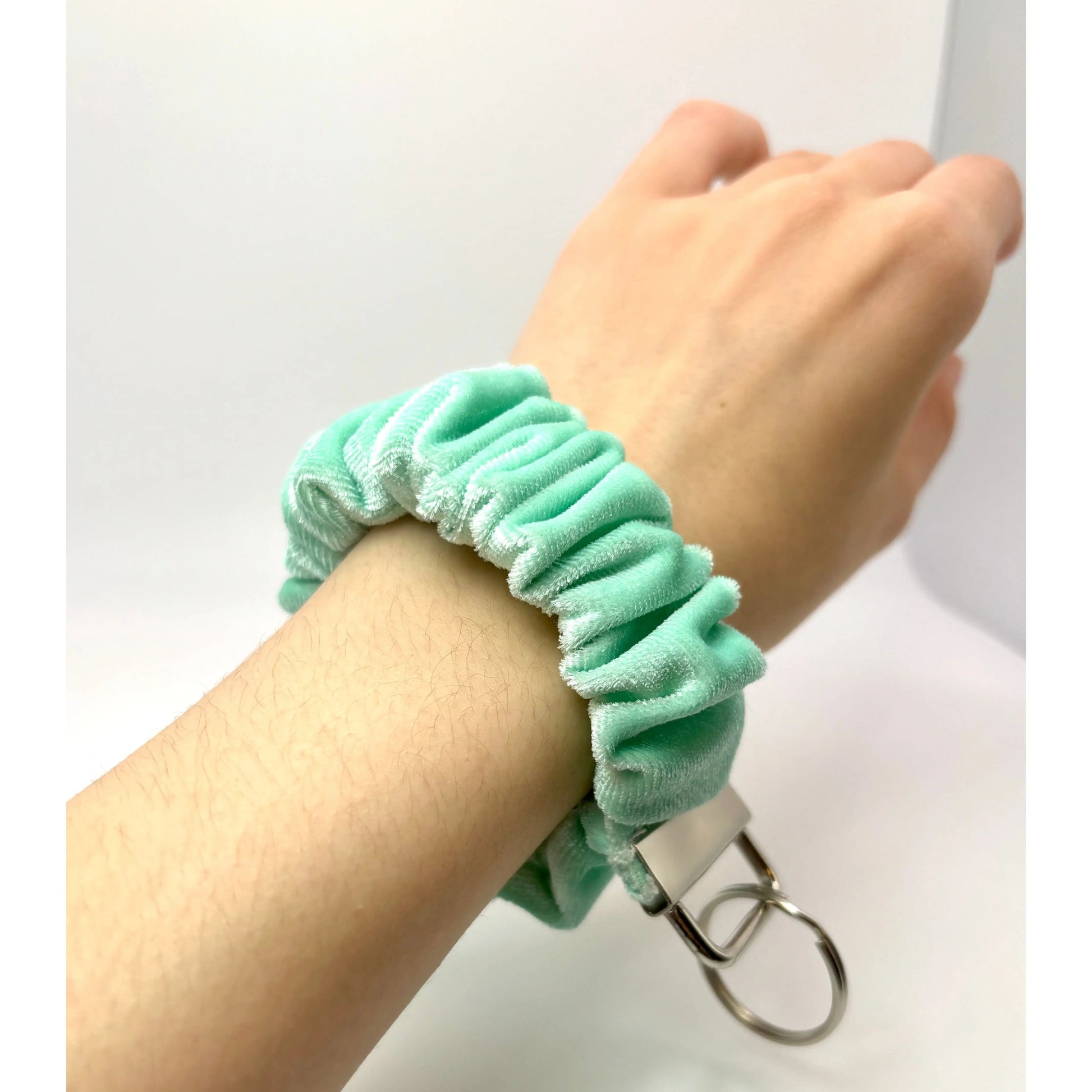 Mint Green Velvet Scrunchie Wristlet Enchanted Scrunch