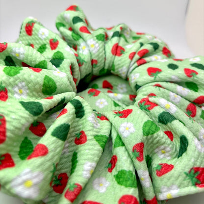 Green Strawberry Bullet Scrunchie Enchanted Scrunch