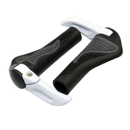 Bicycle Mountain Handlebar Set Aluminum Alloy Sheep Horn Vice Handle Ergonomic Handle Set Meat Ball Rubber Lock Vice Handle