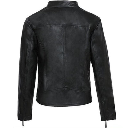 Black Leather Motorcycle Jacket | Stylish and Warm for Bikers & Nightlife Country in My Heart