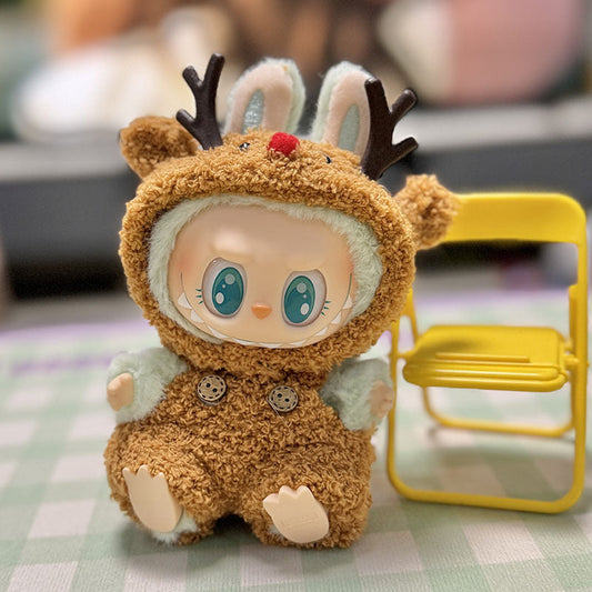 Clothing] Labubu Clothes with PVC Face Pendant, Labubu Sitting Party Series Doll Clothing V.I.P Digital Presence