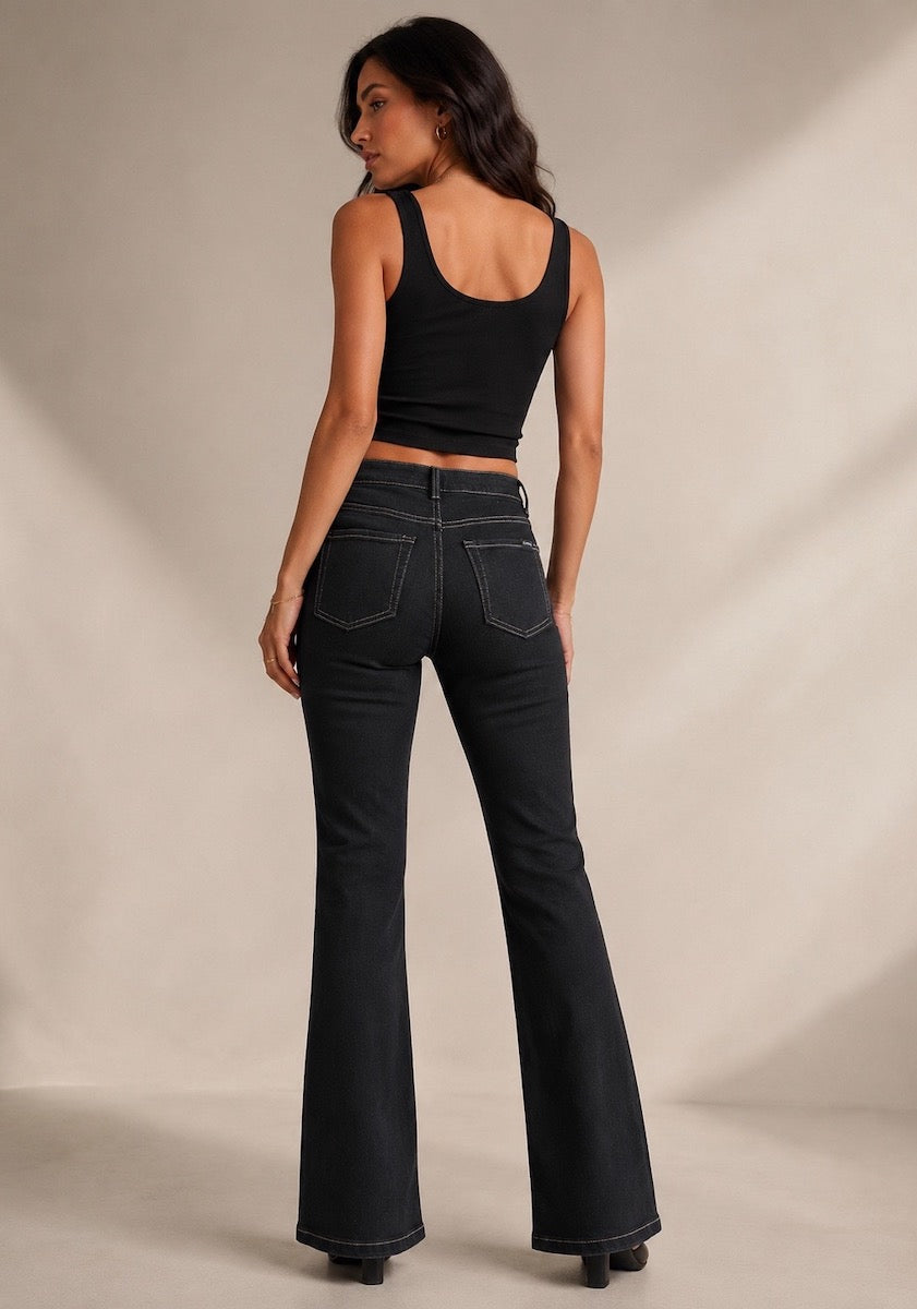 The Onyx Bootcut Jean Black Denim GJG DENIM