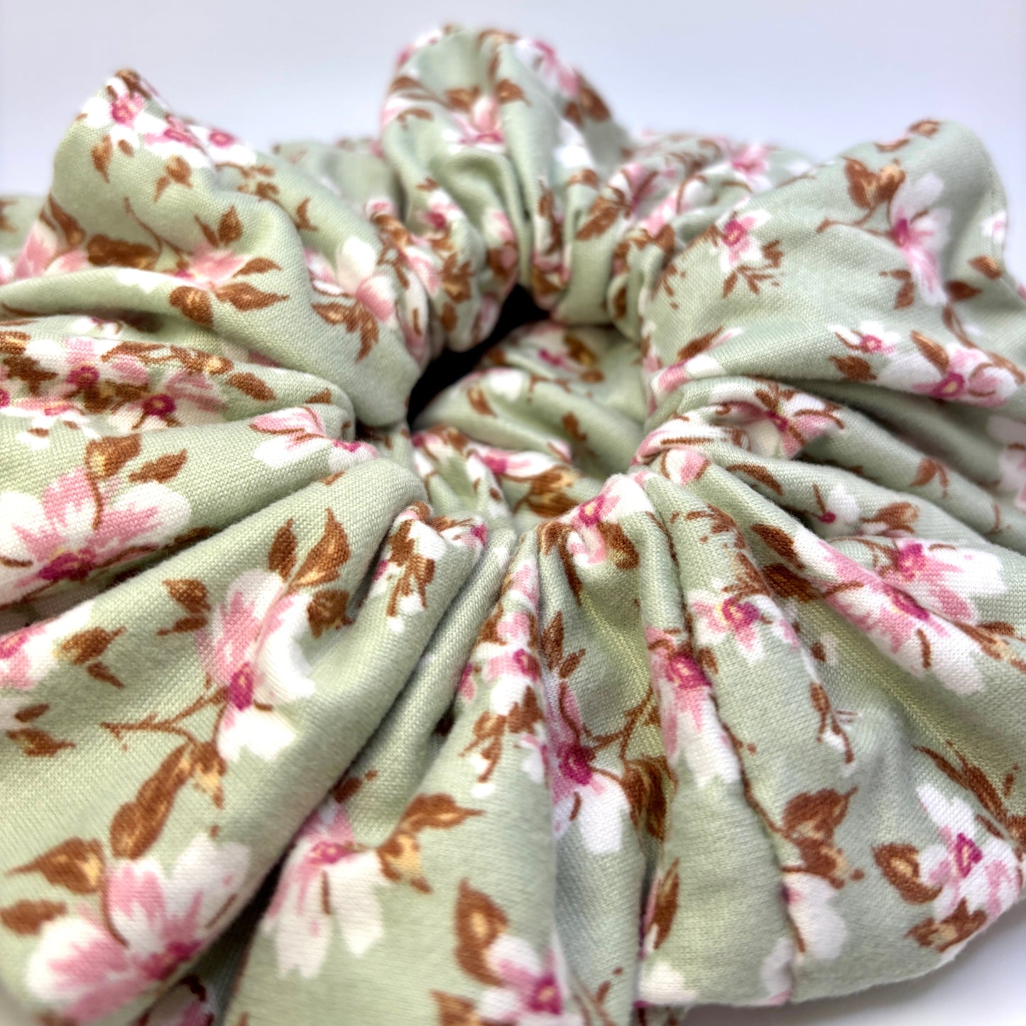 Pink Floral Sage Scrunchie Enchanted Scrunch