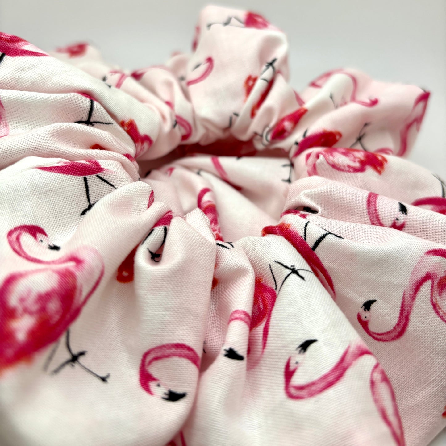 Pink Flamingo Summer Scrunchie Enchanted Scrunch