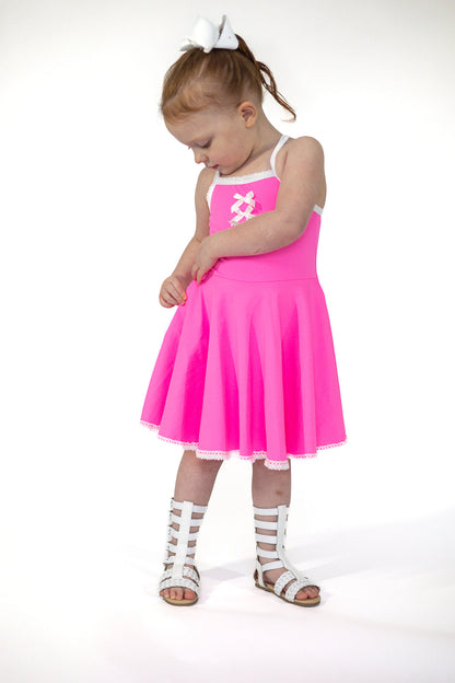 Molly Athleisure Dress - Barbie Pink Always In Bloom Clothing Co
