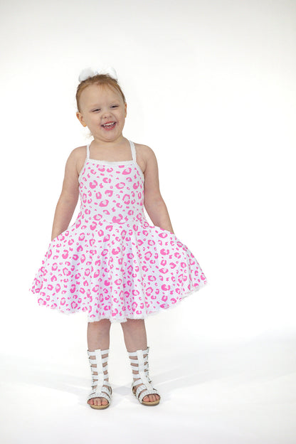 Molly Athleisure Dress -Pink Leopard Always In Bloom Clothing Co