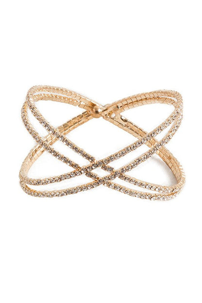 CRISSCROSS RHINESTONE BRACELET Shop Style & More | Fresh Looks, Everyday Deals & Free Shipping