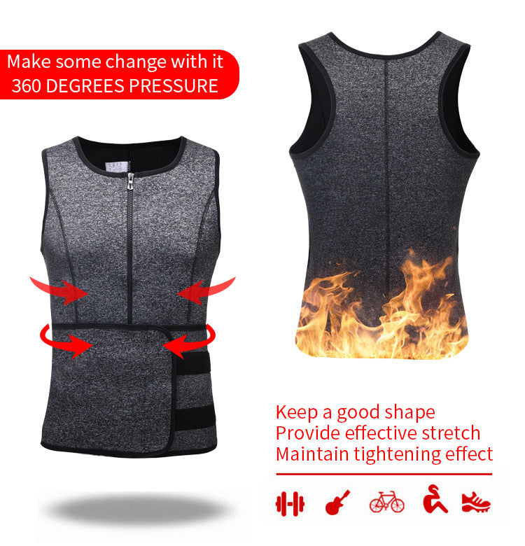 Men's Adjustable Compression Tank Top, Men's Waist Trainers NovaCart