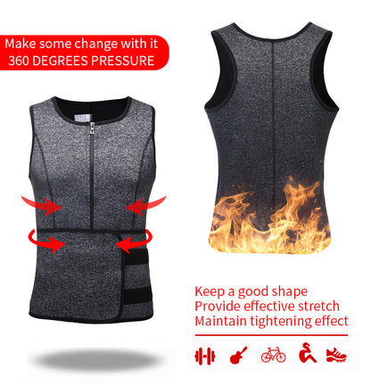 Men's Adjustable Compression Tank Top, Men's Waist Trainers NovaCart