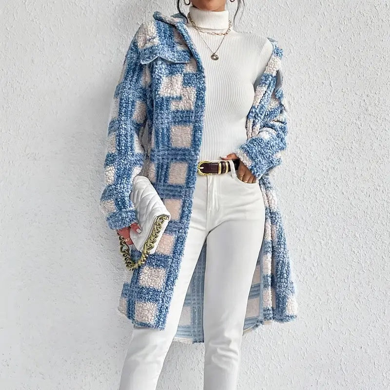 Women’s Plaid Fleece Jacket FitiqueFit