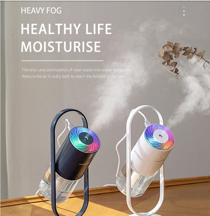 Magic Shadow USB Air Humidifier For Home With Projection Night Lights Ultrasonic Car Mist Maker Mini Office Air Purifier New Era Fashion LLc
