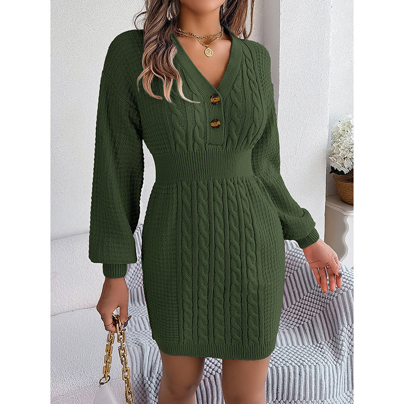 Women’s Cable Knit Sweater Dress FitiqueFit