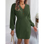 Women’s Cable Knit Sweater Dress FitiqueFit