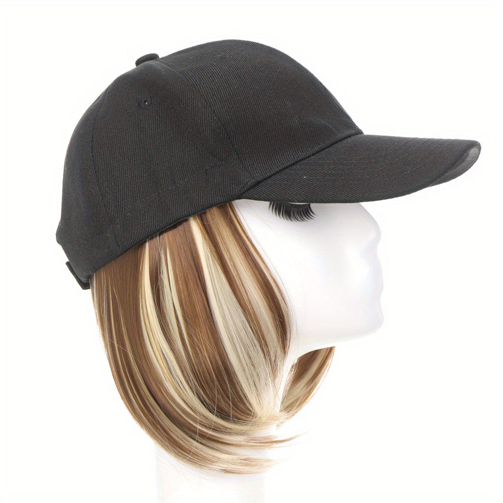 Women'S Hat Wigs, Baseball Cap Wigs, Short Bob Hairstyles, Synthetic Caps with -Resistant NovaCart