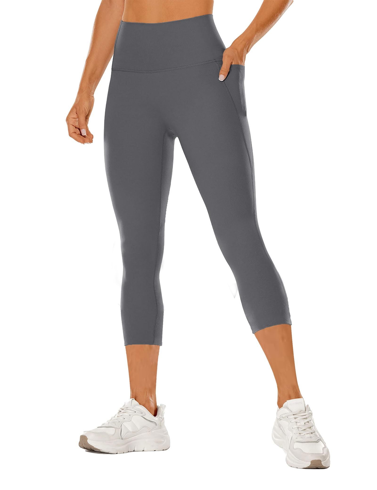 High-waisted cropped yoga pants with pockets FitiqueFit