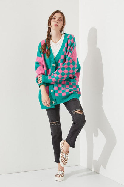 CHECKERED OVERSIZED SWEATER JJK5031P Shop Style & More | Fresh Looks, Everyday Deals & Free Shipping