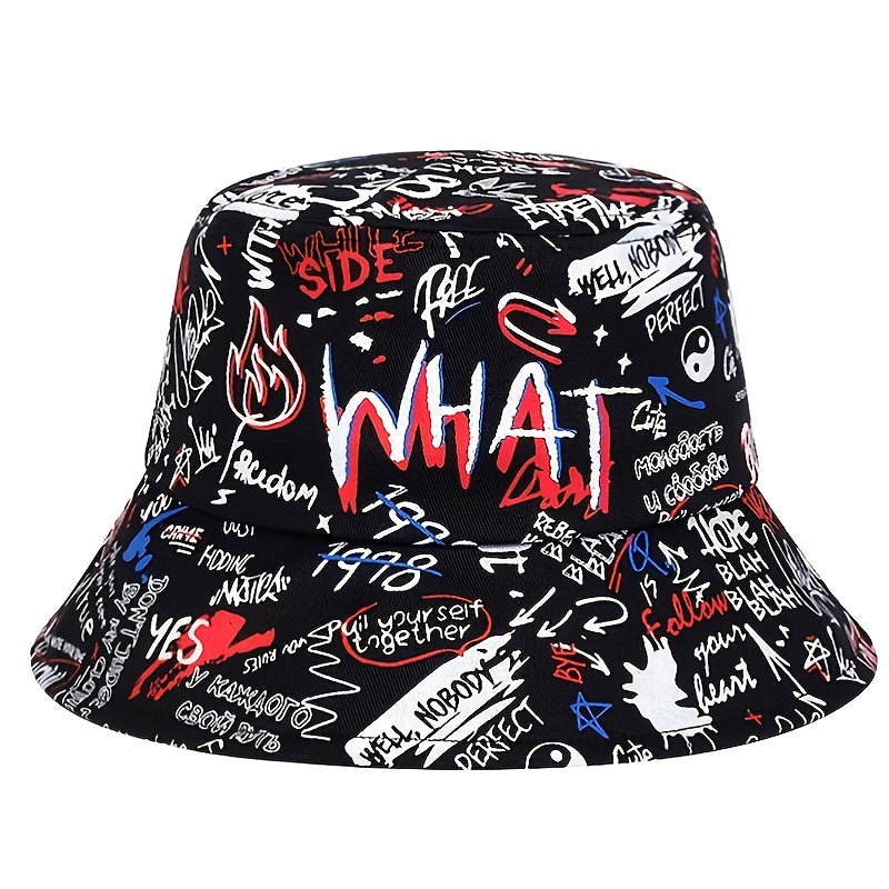 1 Men's "what" Graffiti Bucket Hat NovaCart