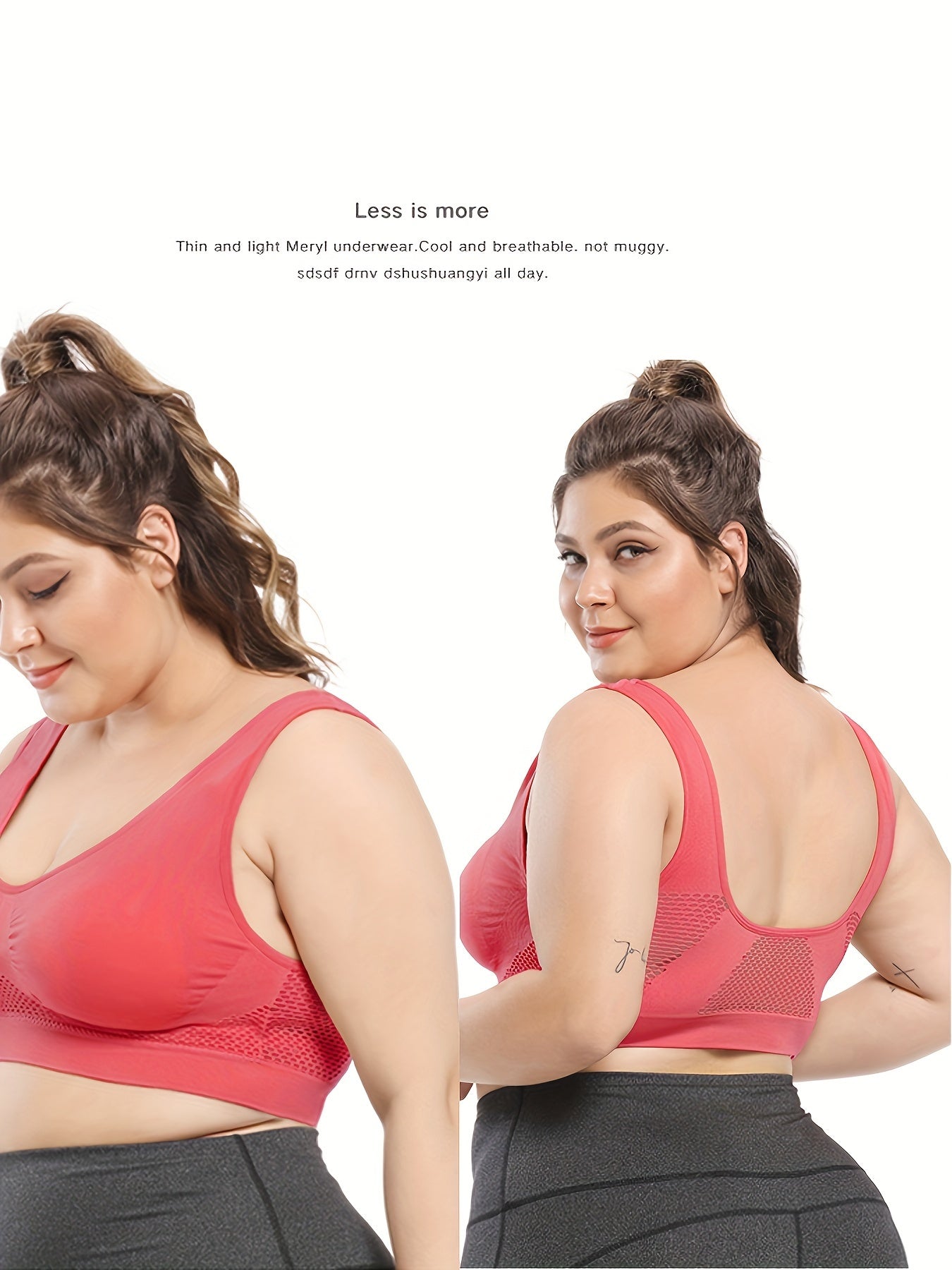 Plus Size Sports Bras for Women Seamless Bra with Pads Big Size Bralette Push Up Brassiere Bra Vest NovaCart