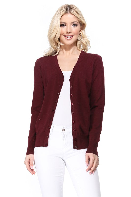 Women's V-Neck Button Down Knit Cardigan Sweater Shop Style & More | Fresh Looks, Everyday Deals & Free Shipping