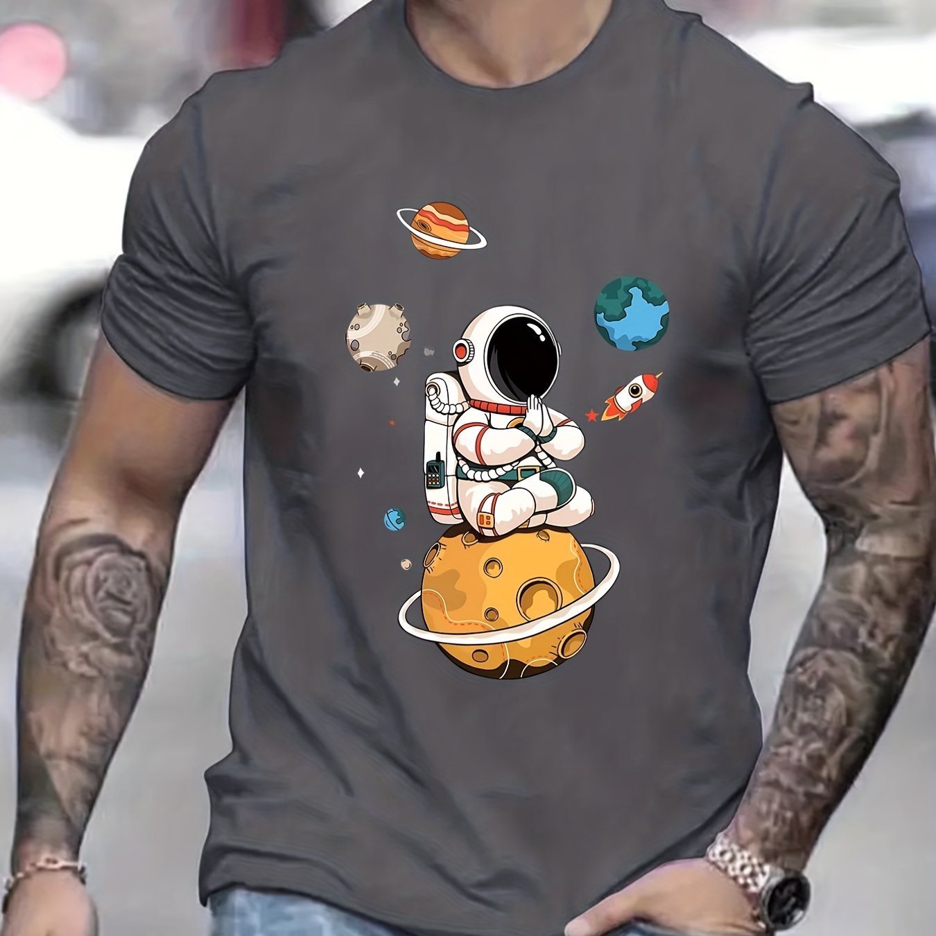 Men’s Astronaut Graphic Shirt FitiqueFit