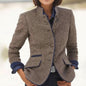 Women’s Color-Block Woolen Jacket – Multi-Button Casual Elegant Coat FitiqueFit