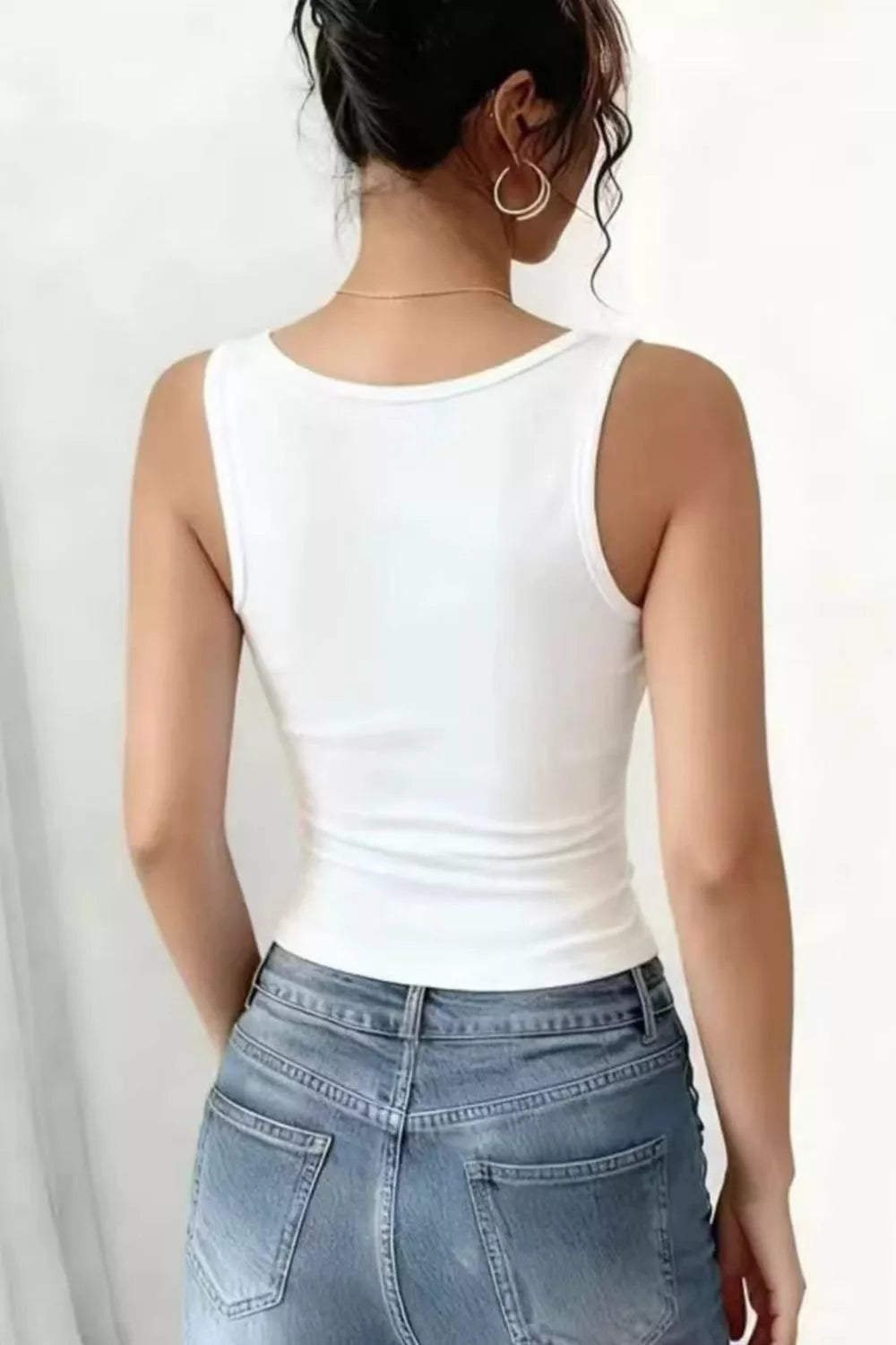 Lace Trim Fitted Tank Top New Era Fashion LLc