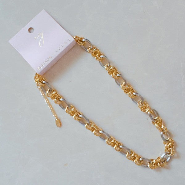 A Statement Two Tone Chain Necklace Shop Style & More | Fresh Looks, Everyday Deals & Free Shipping
