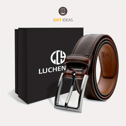 Men's Leather Belt, Fashion & Classic Casual Belt with Single Prong Buckle for Jeans, Pants, Work And Business, Gift for Dad & Husband NovaCart