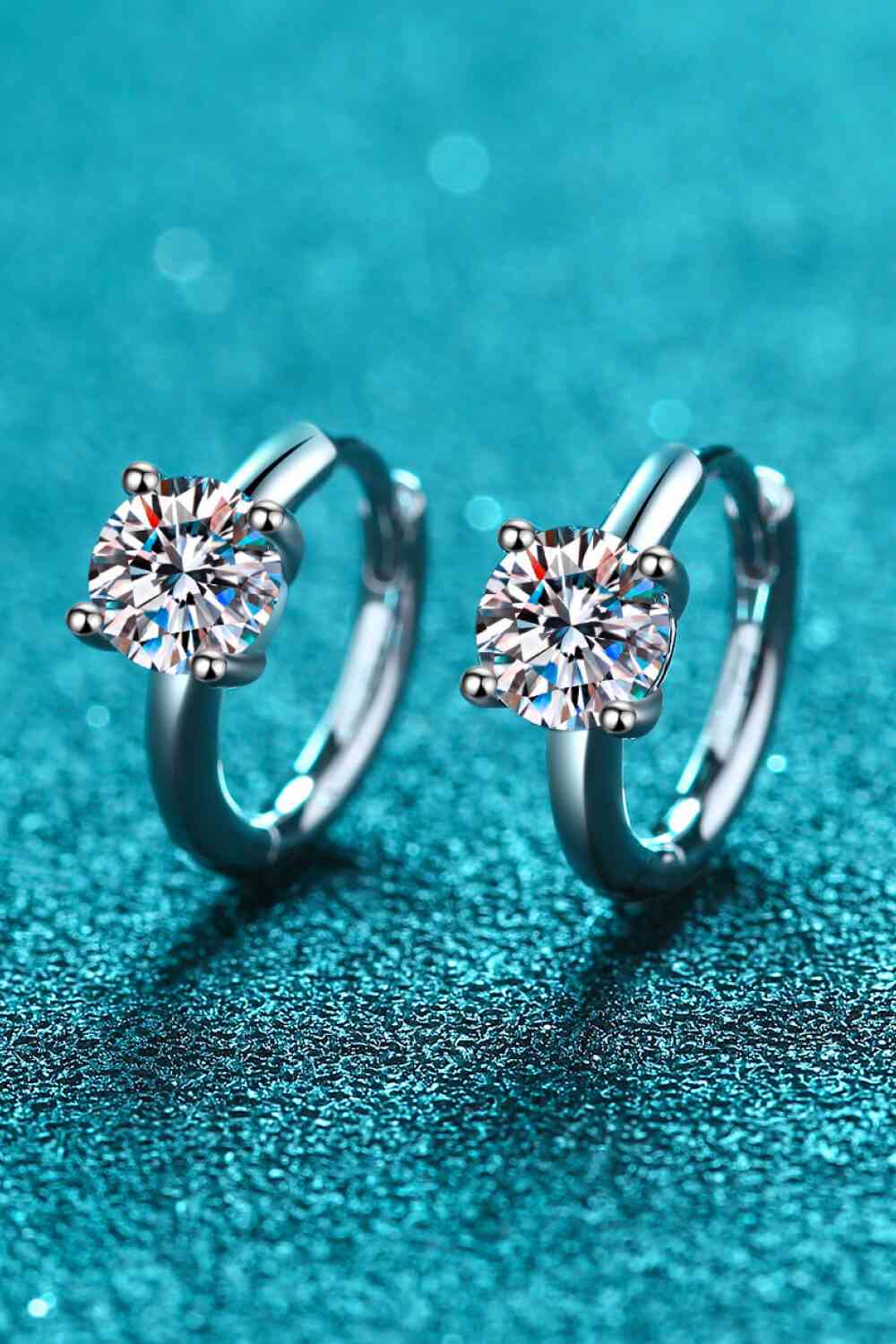 Moissanite Elegance Huggie Earrings – Brilliant 1 Carat Sparkle See size chart under “more details” The Fashion Celestial