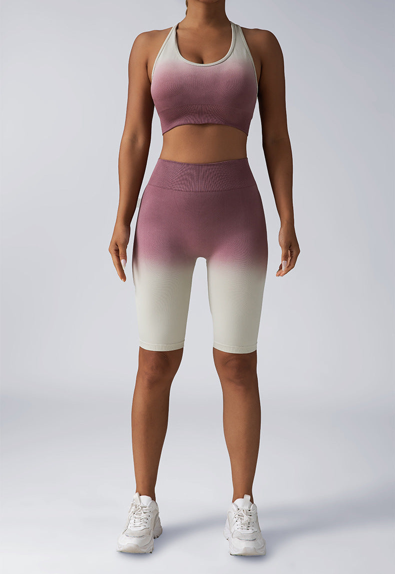 Seamless Women's Activewear Sets – 2-Piece Crop Top & High Waist Shorts/Leggings FitiqueFit