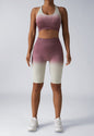 Seamless Women's Activewear Sets – 2-Piece Crop Top & High Waist Shorts/Leggings FitiqueFit