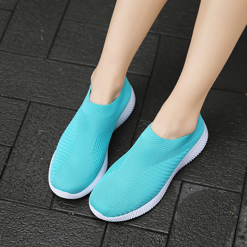 Women'S Lightweight Slip-On Sneakers, Solid Color Fabric Upper, Round Toe, MD Sole, Low Top, All-Season Casual Shoes for Running, Fitness, Dance, Walking, Travel NovaCart