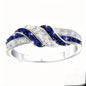 Sparkling Blue Cubic Zirconia Infinity Love Ring – 925 Sterling Silver
