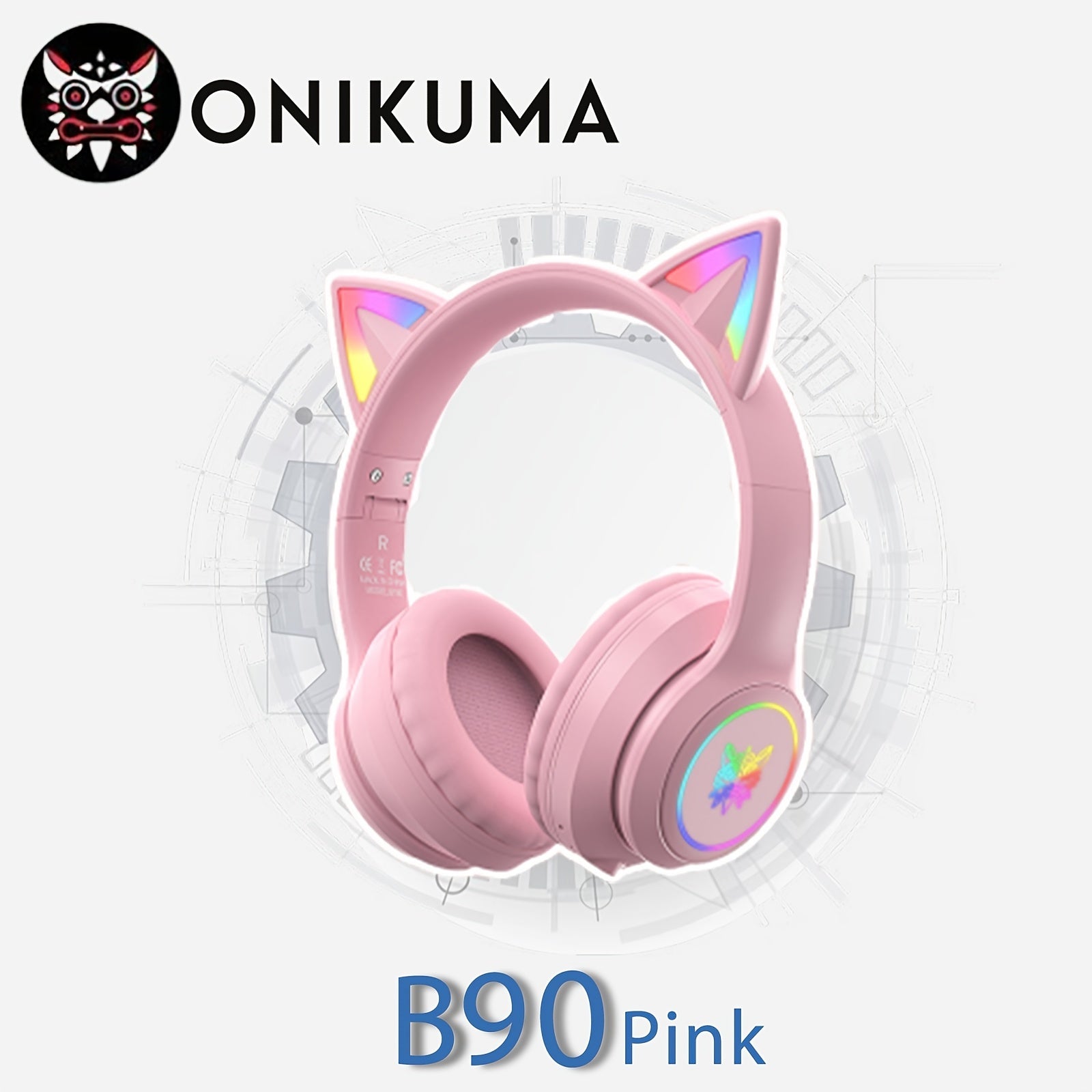 [Cat Ear Design] ONIKUMA Cute Gaming Headset | Bluetooth, Noise Cancelling, High-Quality Sound, Cat Ears NovaCart