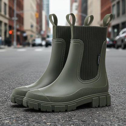 Women’s Waterproof Height-Increasing Rain Boots FitiqueFit